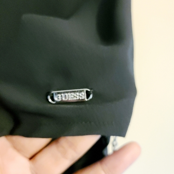 Guess | Women's Black Sleeveless Blouse With Side Zippers (Size XS) - Picture 8 of 9